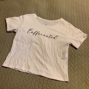 Caffeine & Kilos crop shirt